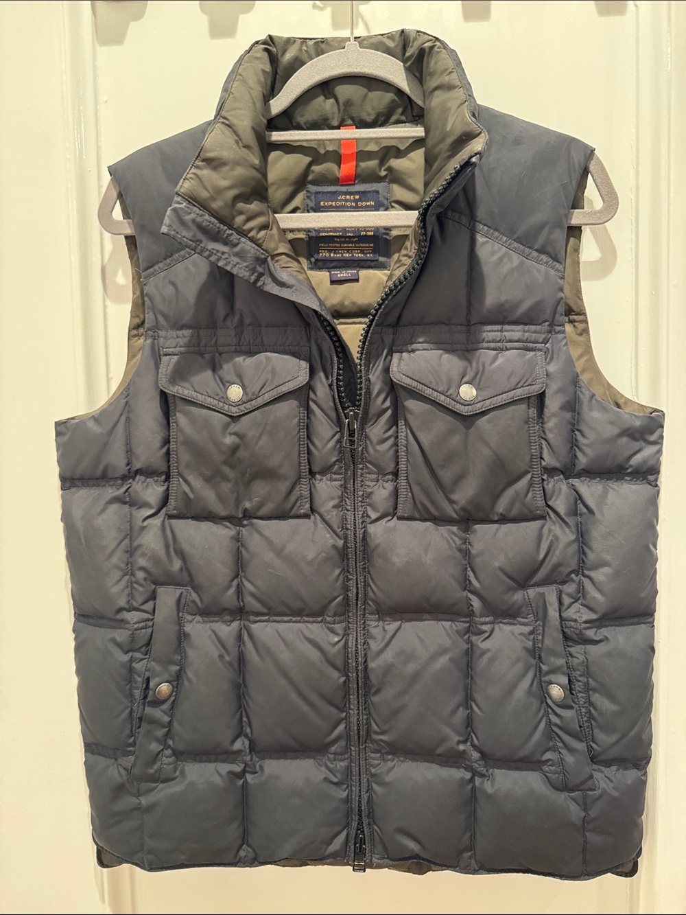 J. Crew Men's Quilted Puffer Vest - Black